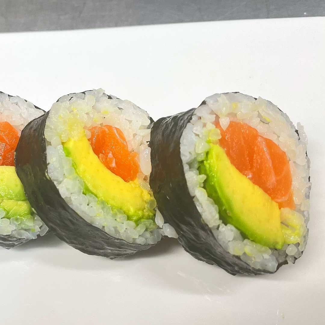 Salmon Avocado Sushi.