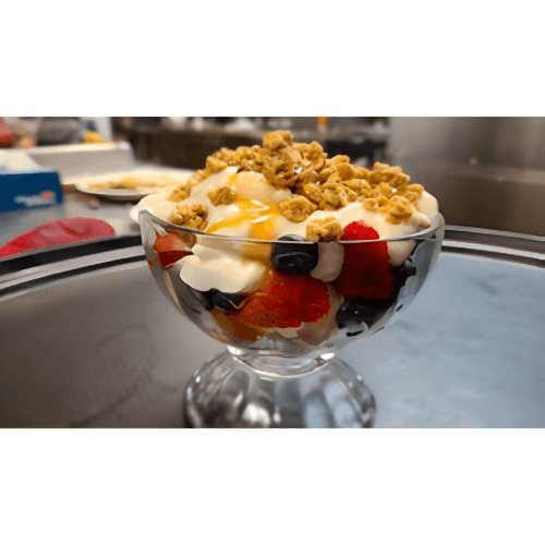 Fruit & yogurt parfait.