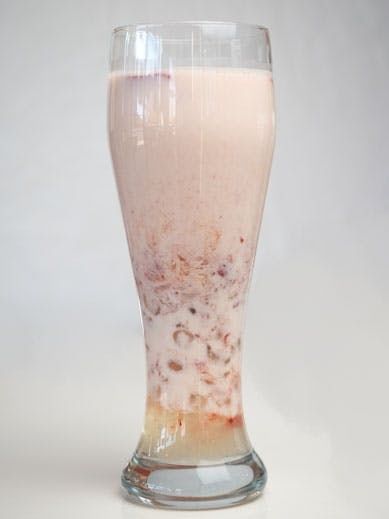 Strawberry Milk Tea with Boba.