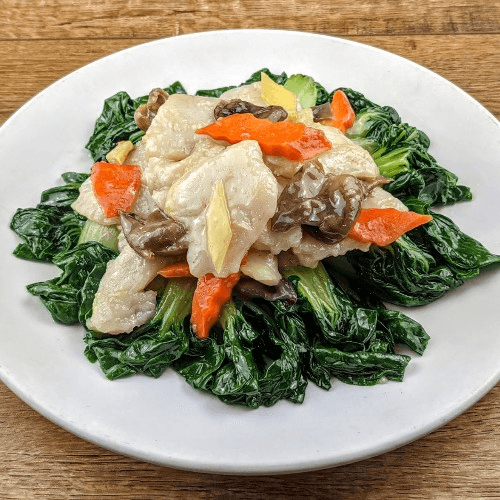 E03 Seasonal Vegetables with Beef/ Chicken/Fish Fillet 時菜牛肉/雞/魚.