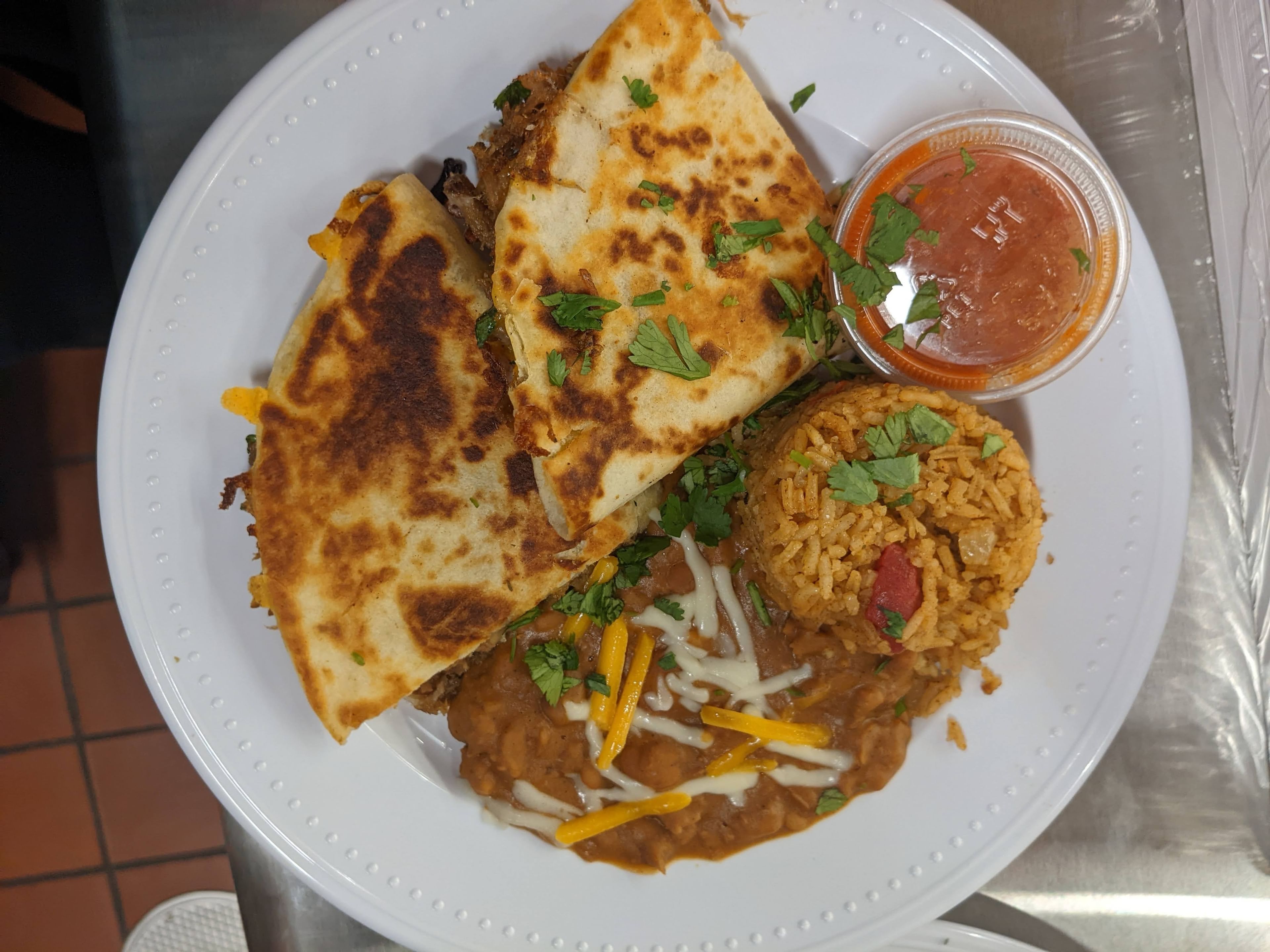 2 Quesadillas Plate.