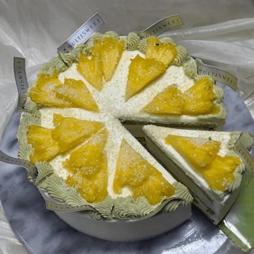 ⏰🎂 Coconut Pineapple Whole Cake 椰香凤梨蛋糕.