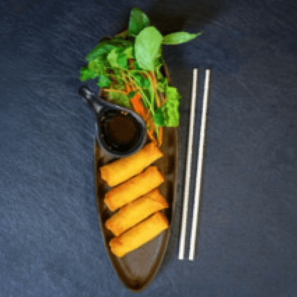 VG-Fried veggie egg rolls.