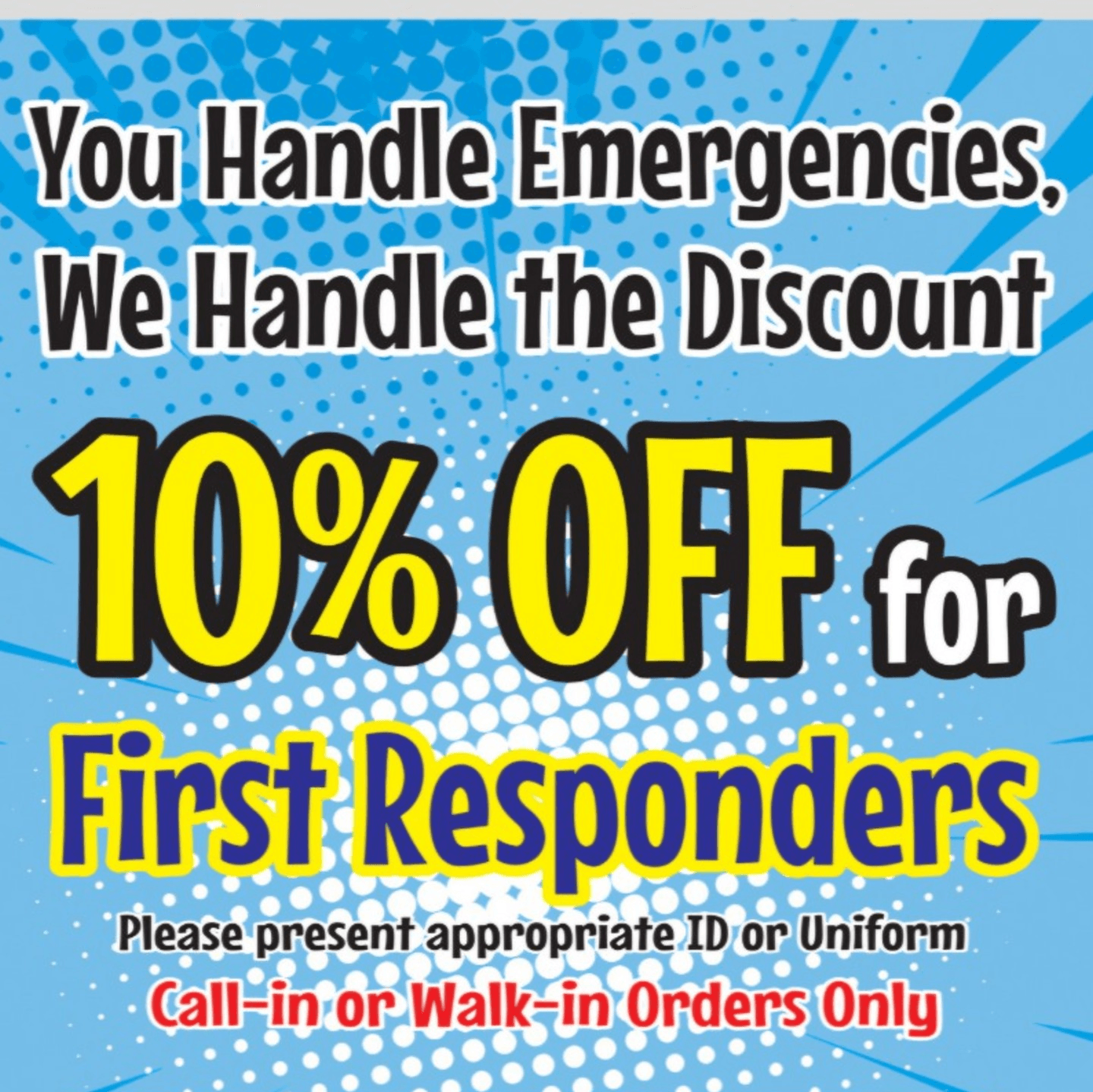 First Responders 10% OFF
