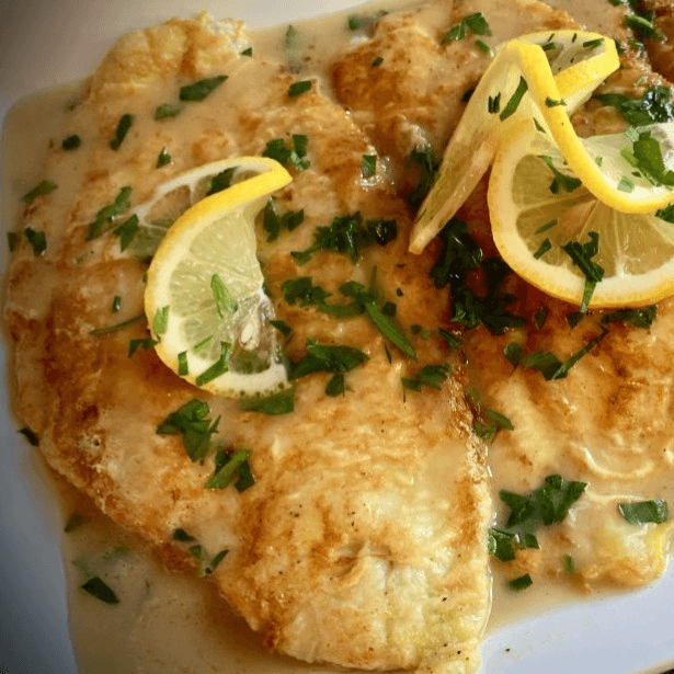 Fresh Flounder Francaise.