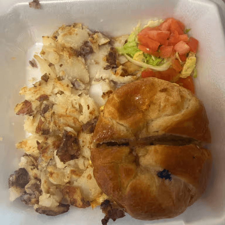 Croissantwich with Sausage.