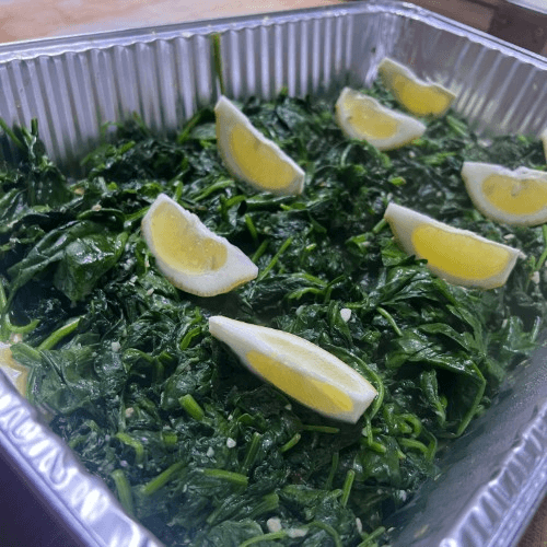 Sauteed Spinach.
