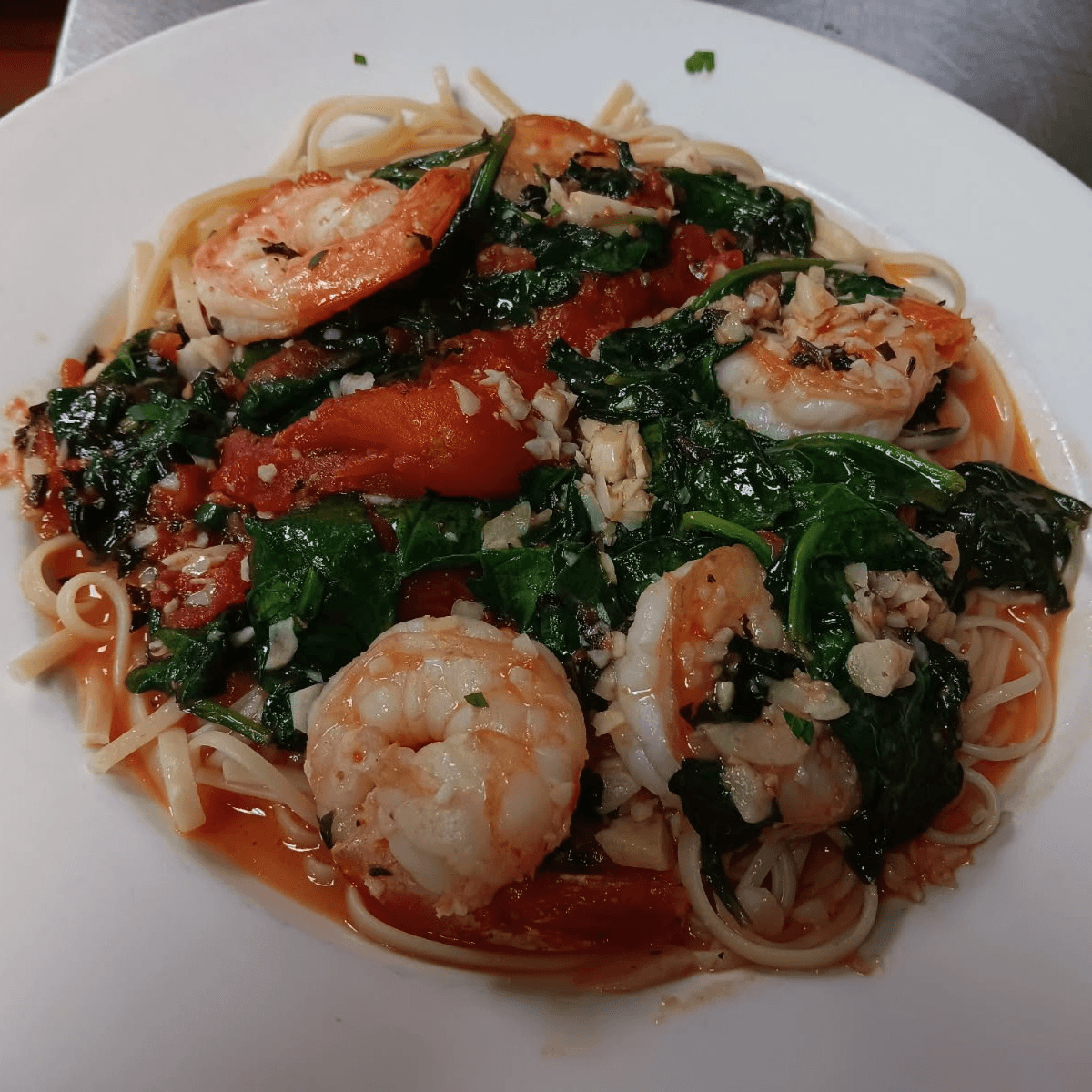 Gluten Free Shrimp Gaetano Entree.