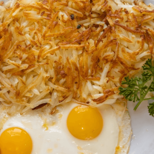 2 Eggs with Hash Brown.
