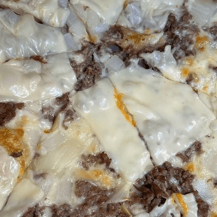 16" Philadelphia Cheesesteak Pizza.