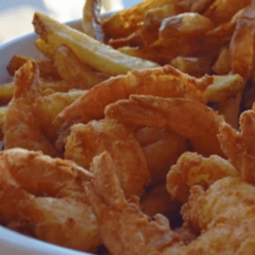 Fried Shrimp & Fries.