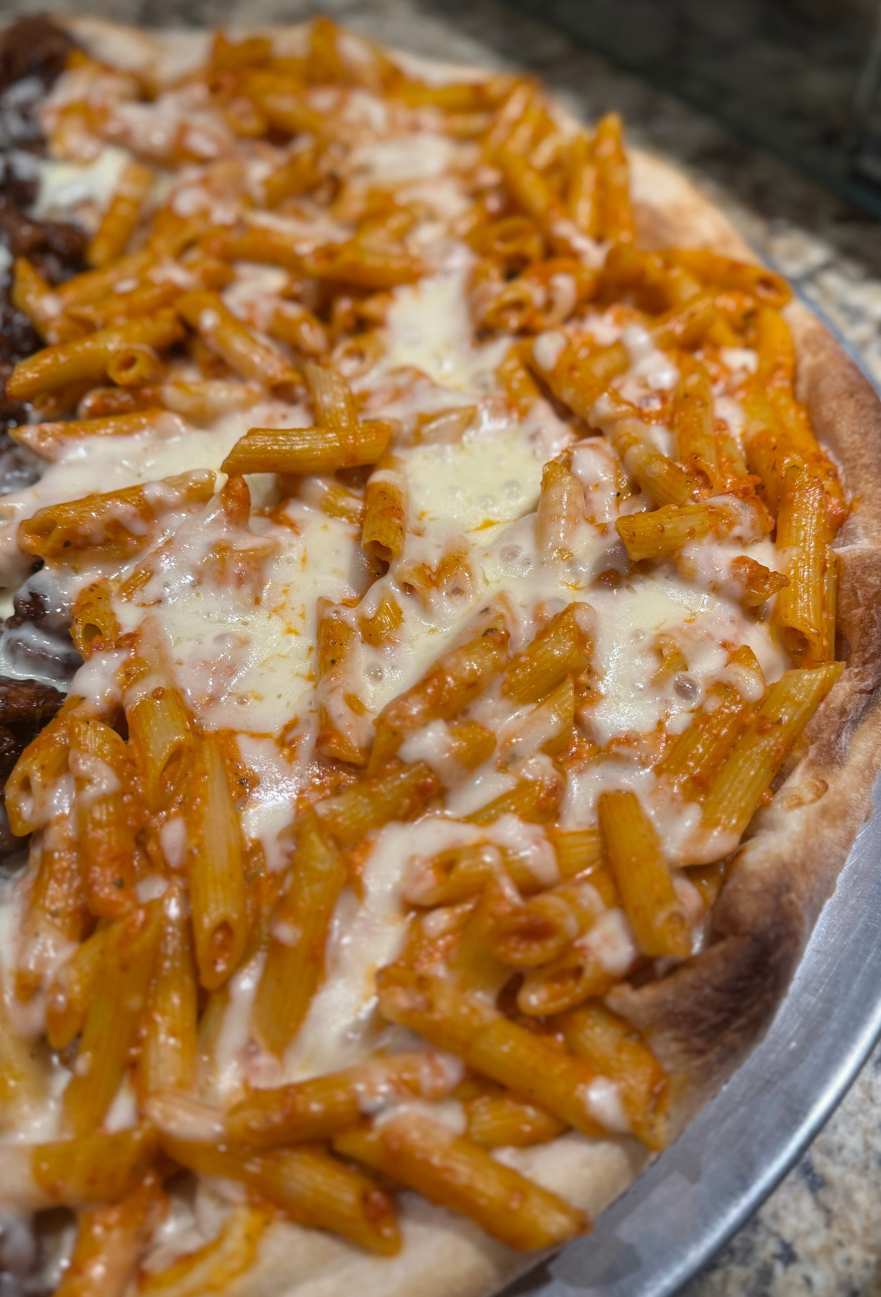 Penne Vodka Pizza.