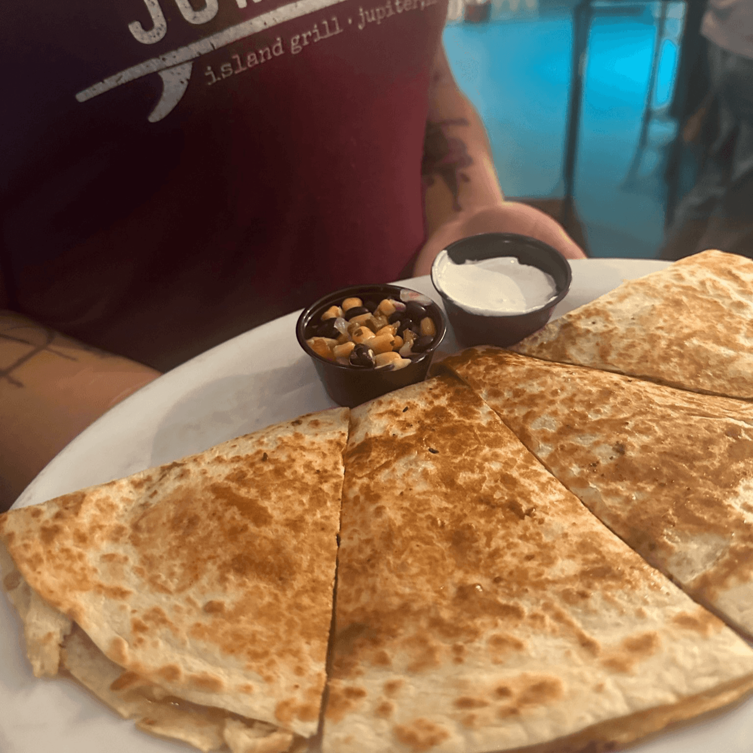 BBQ Chicken Quesadilla.