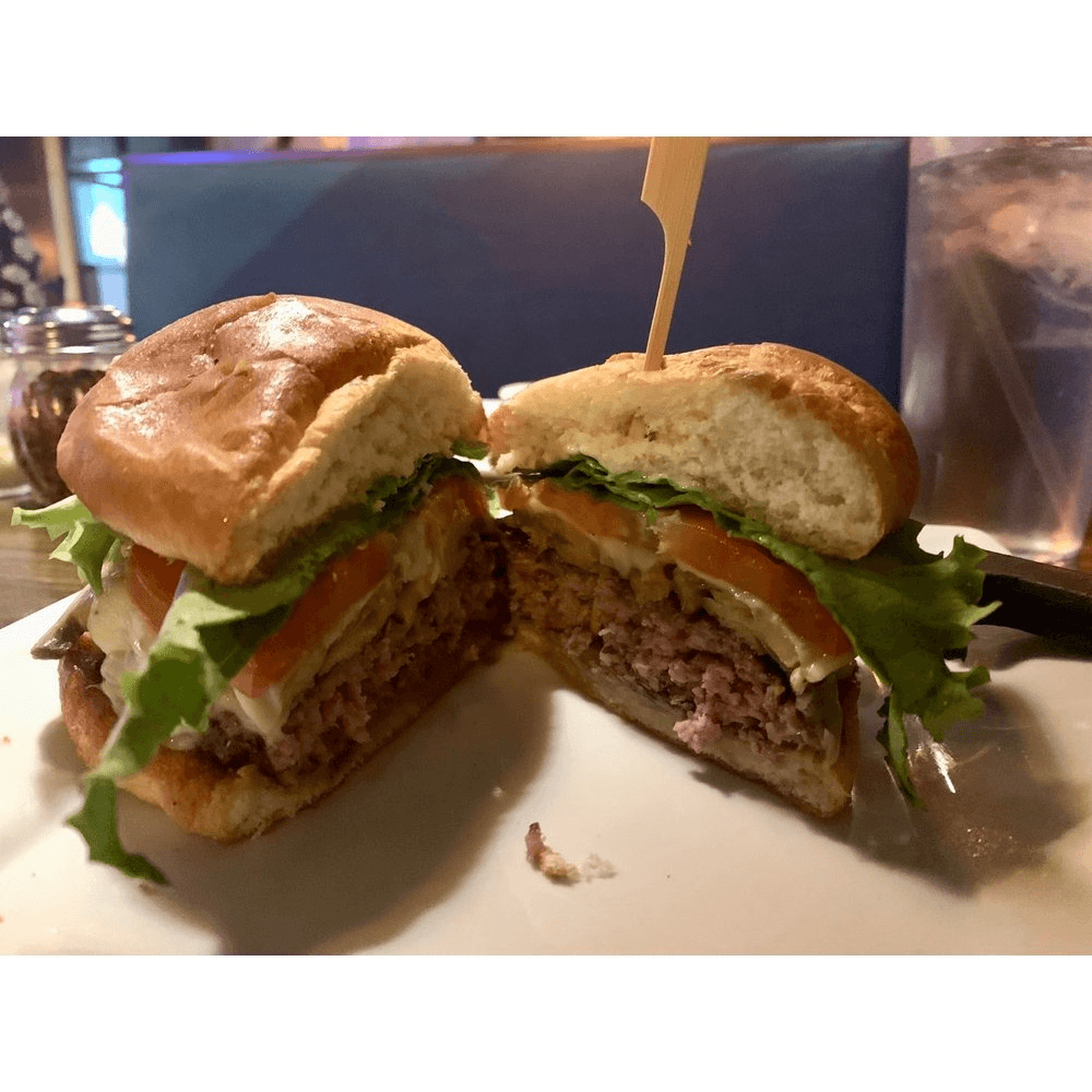 Mushroom Swiss Burger.