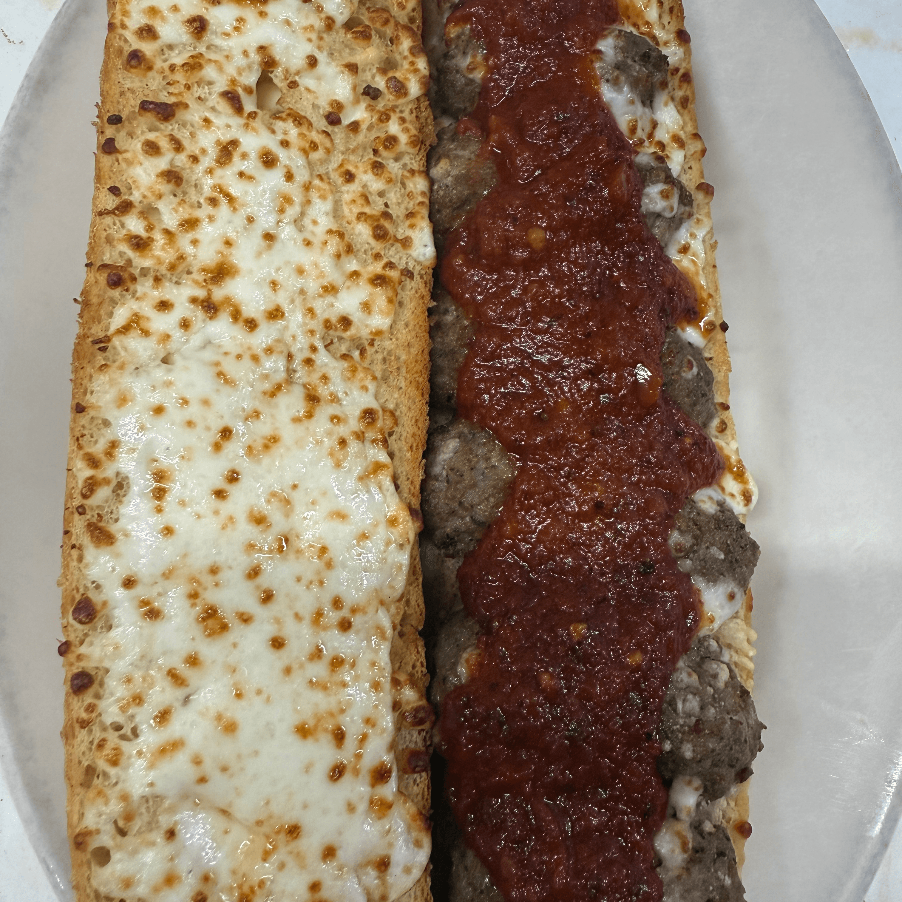 Meatball Parmesan Sandwich.