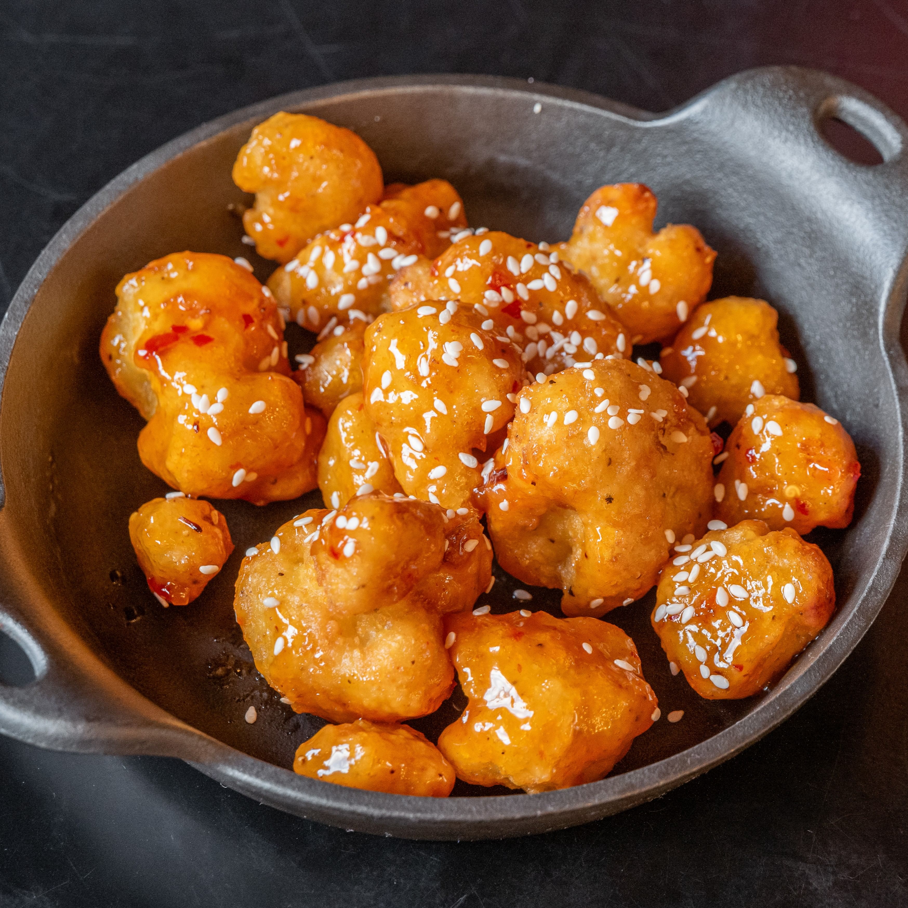 Sweet Chili Cauliflower Bites.