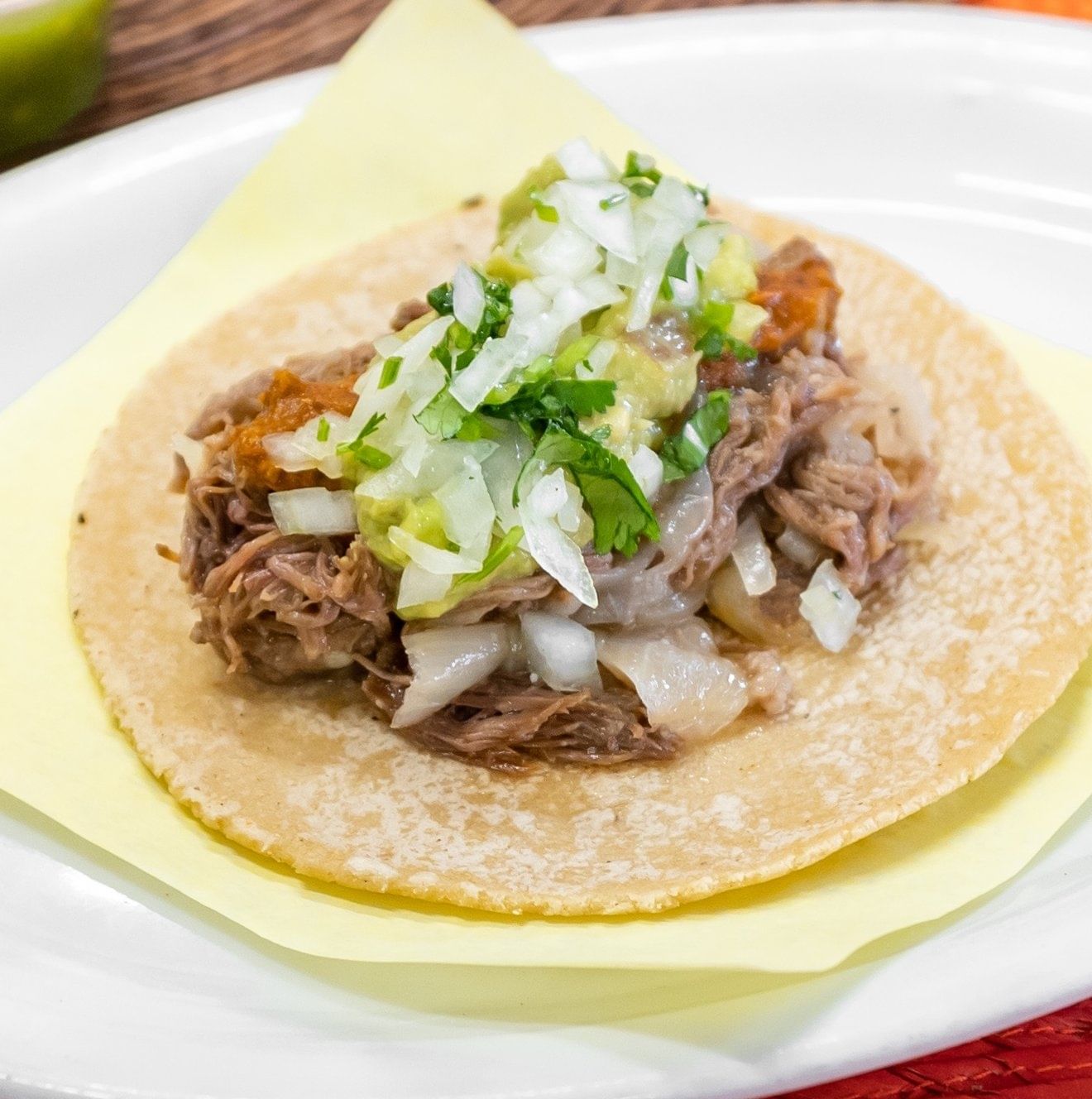 Taco - Carne Deshebrada.