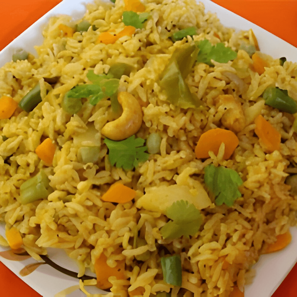 Vegetable biryani.