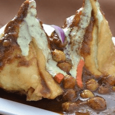 18. Chicken Samosa Chaat.