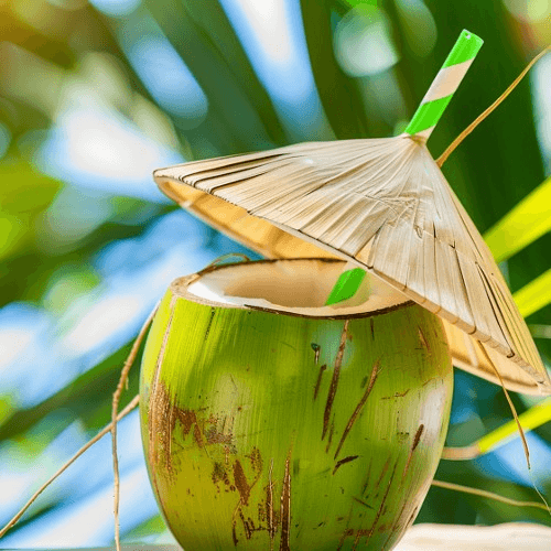 Fresh Coconut Drink.