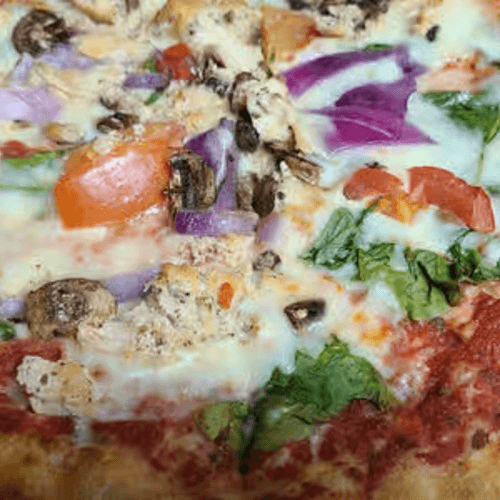 Chicken Florentine Pizza.