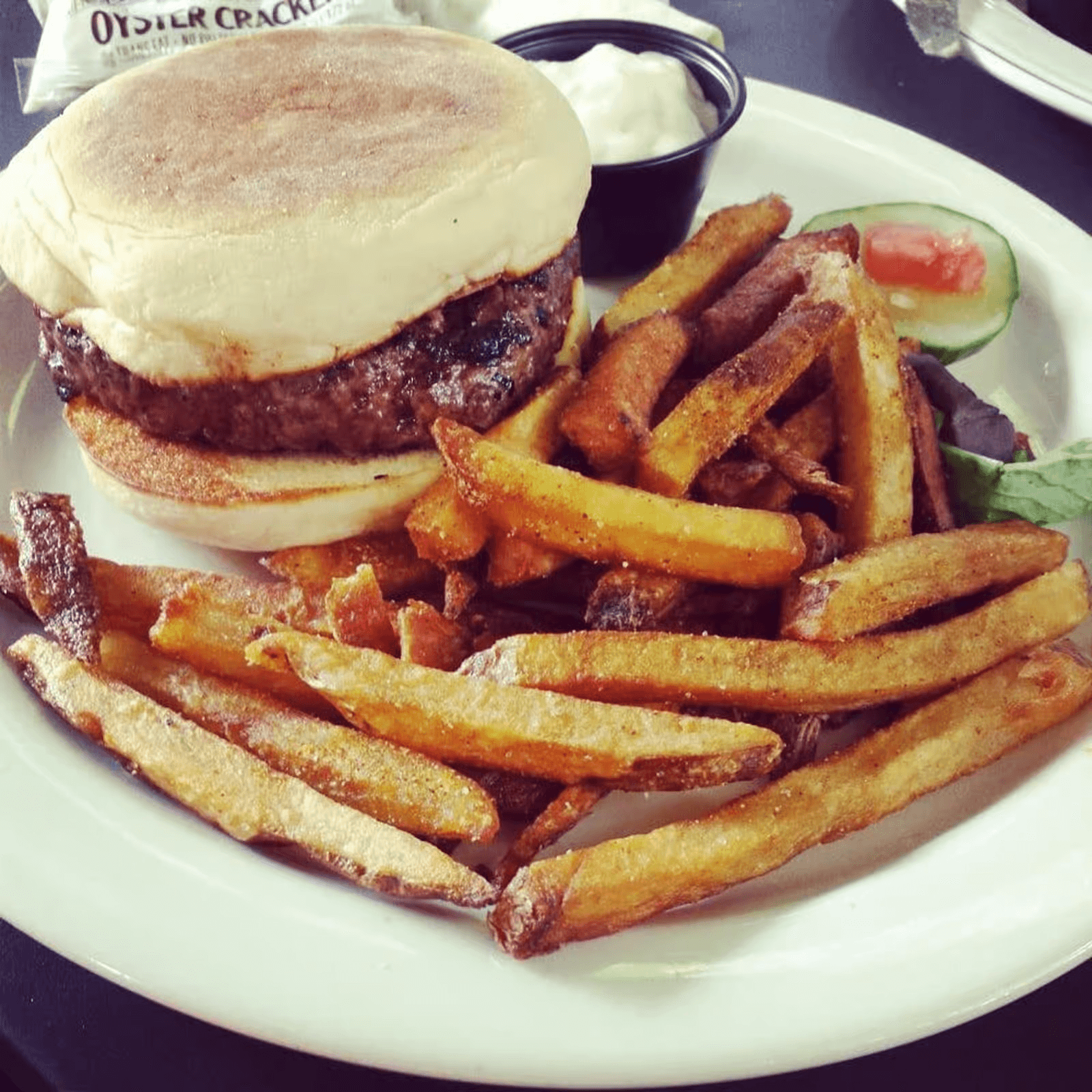 Goofy Gorgonzola Burger.