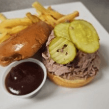 Pulled Pork Sandwich.