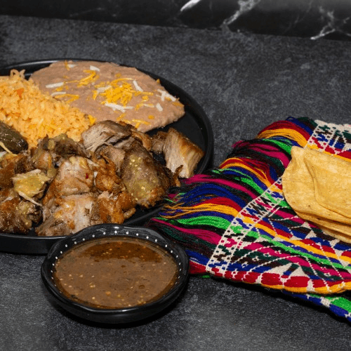 Carnitas Plate.