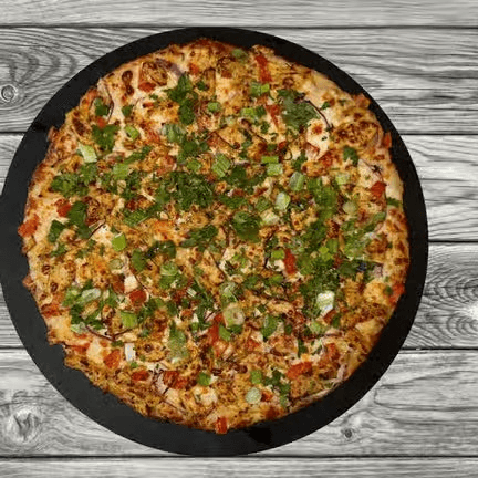 Achari Chicken Pizza.