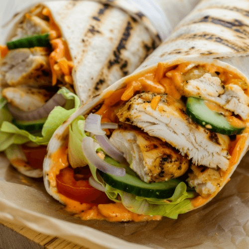 Chicken Cutlet Wrap.