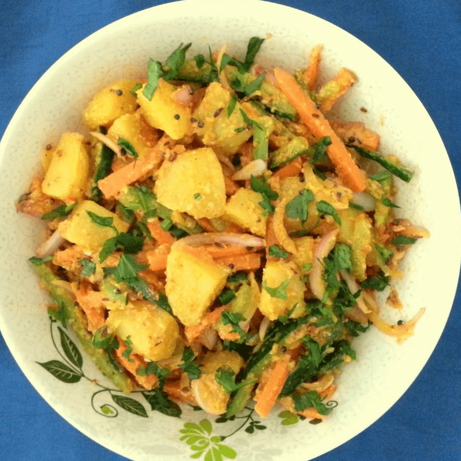 Timur Beer+Combo Skewer Salad.