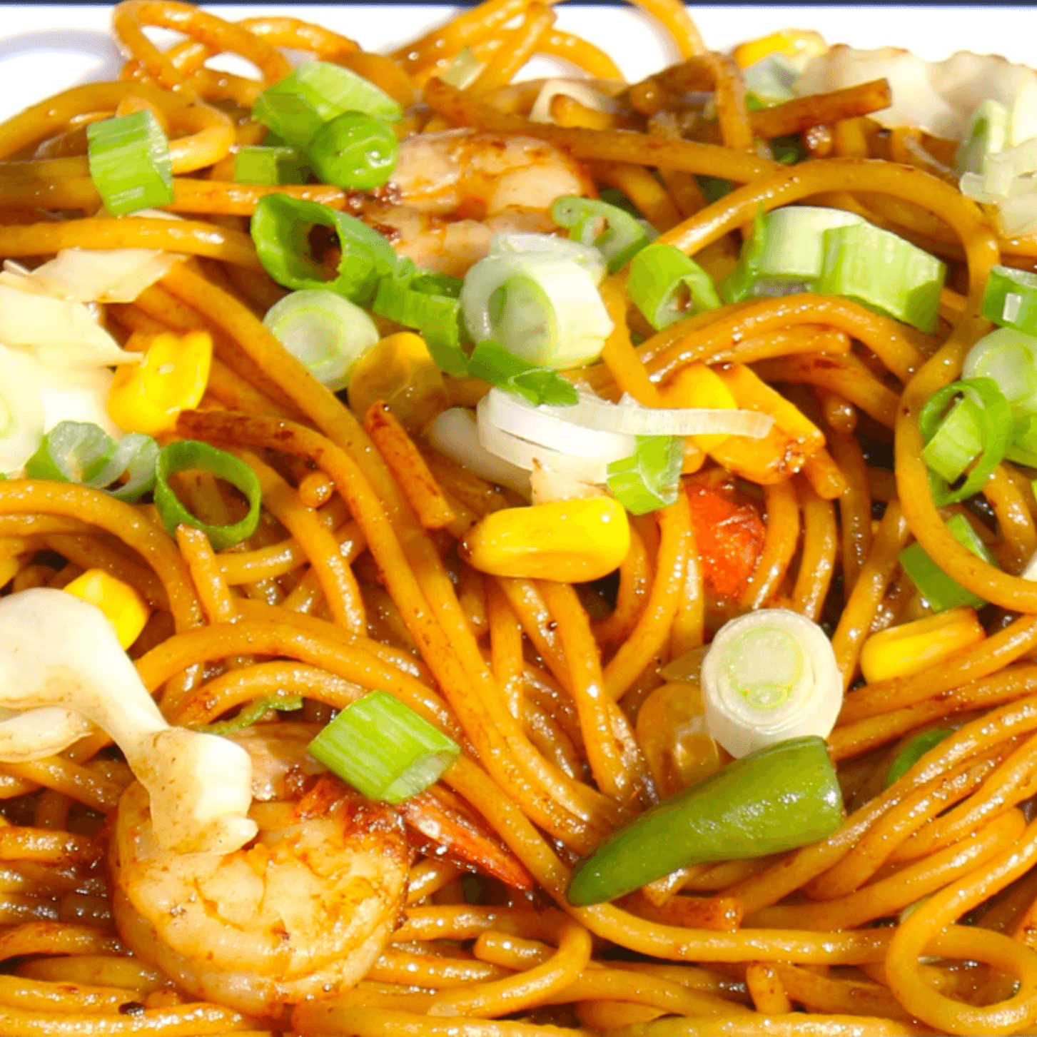 Chowmein/noodles (hakka) shrimp.