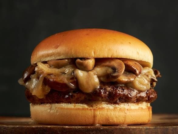 1/4 Lb Mushroom Cheeseburger Combo Meal (Includes Potato Fries and a Soda).
