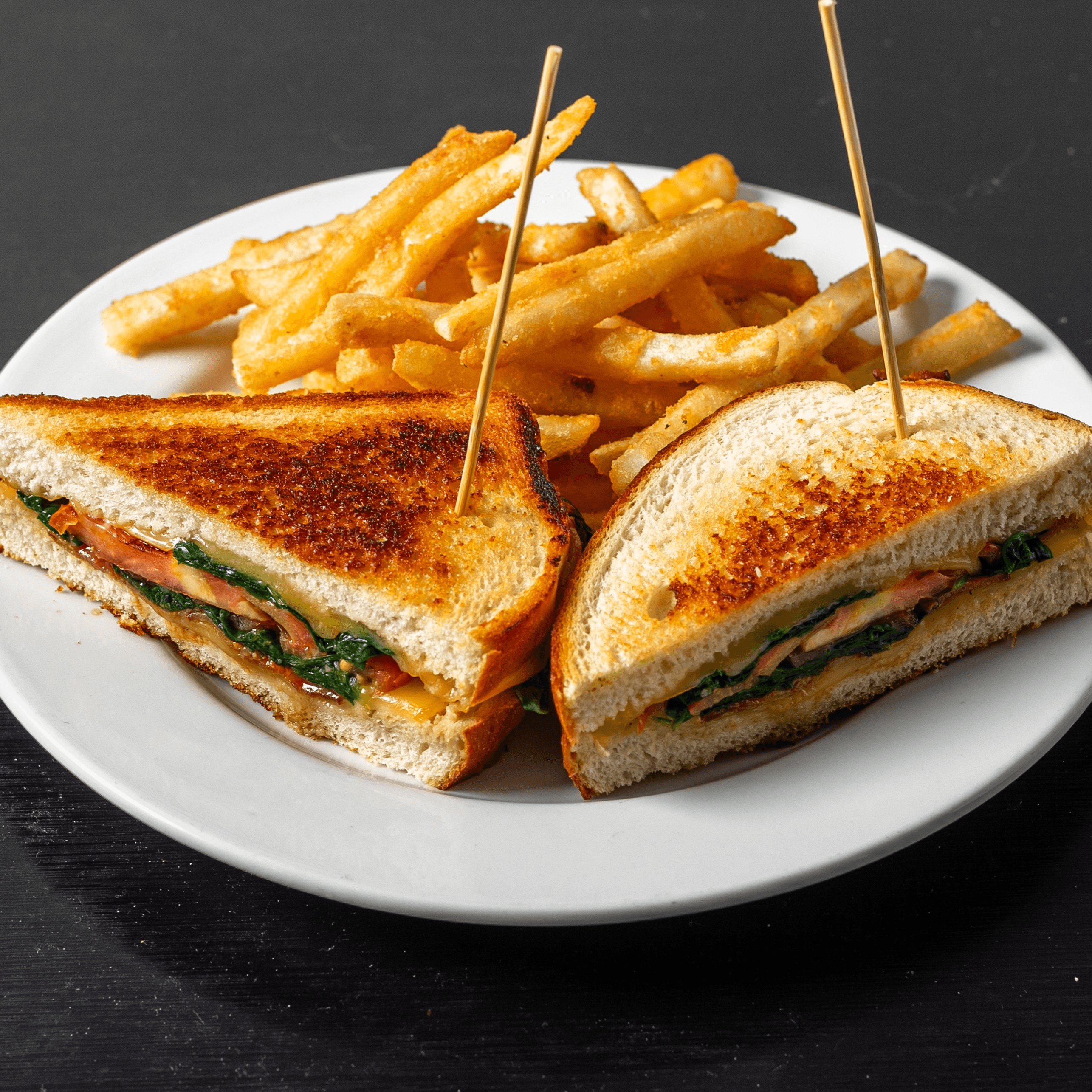 Bacon Gouda Grilled Cheese Sandwich.