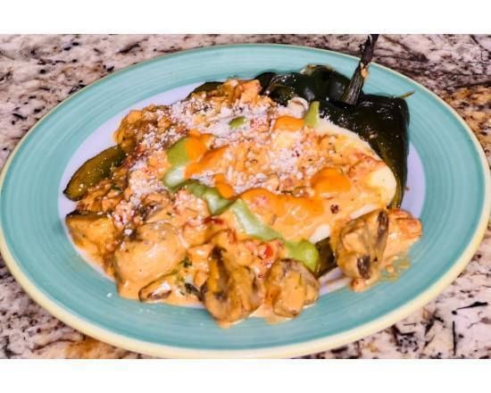 Stuffed Poblano Pepper.