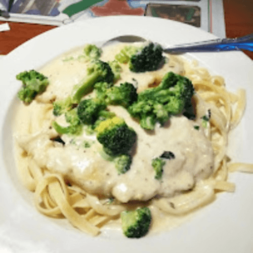 Chicken Alfredo.