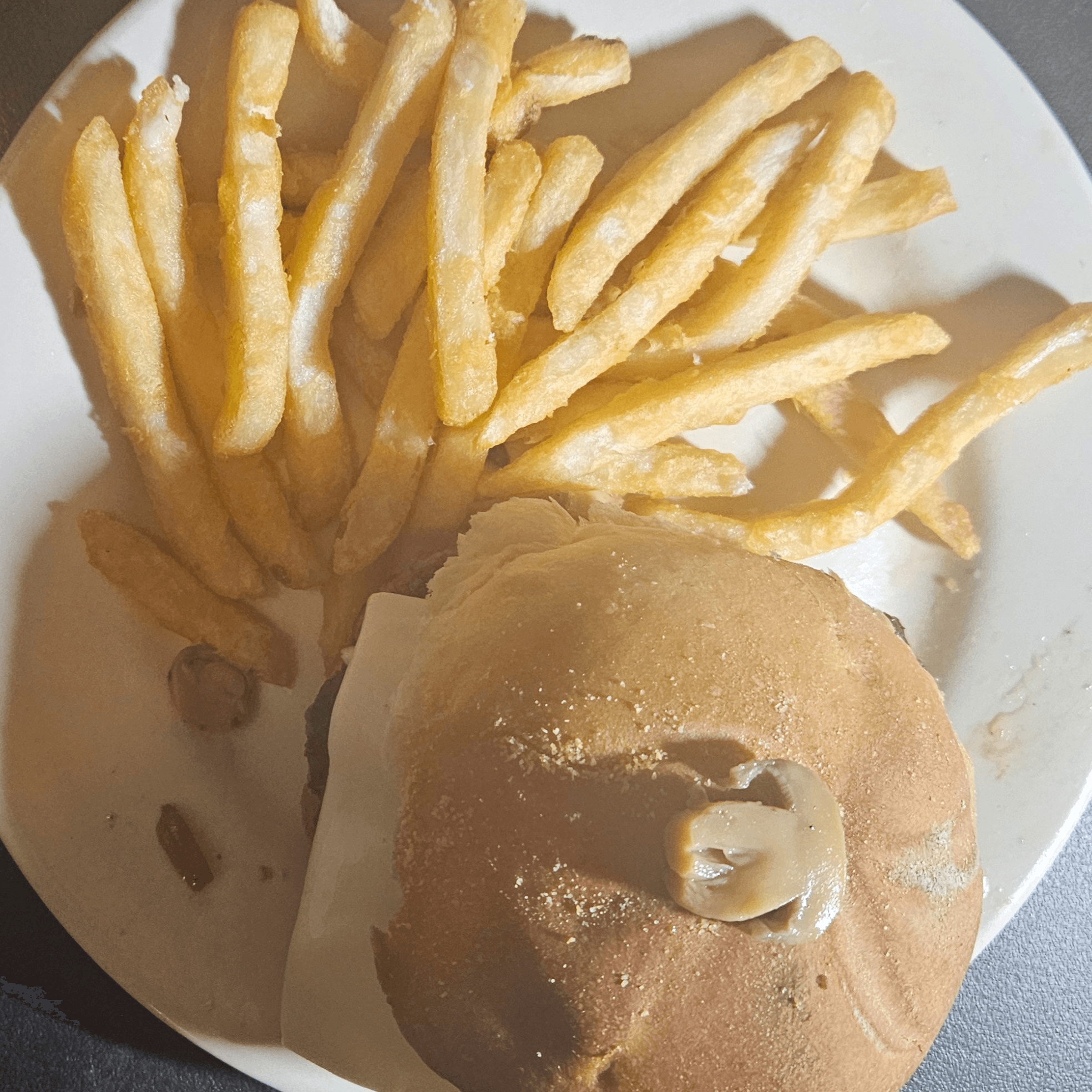 Mushroom Swiss Burger.