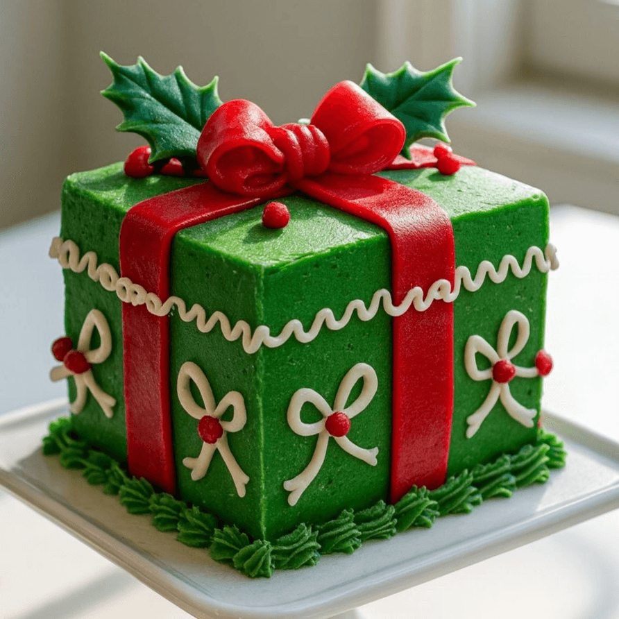 Gift Box Cake.