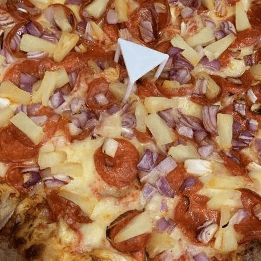 Champs Hawaiian Pizza.