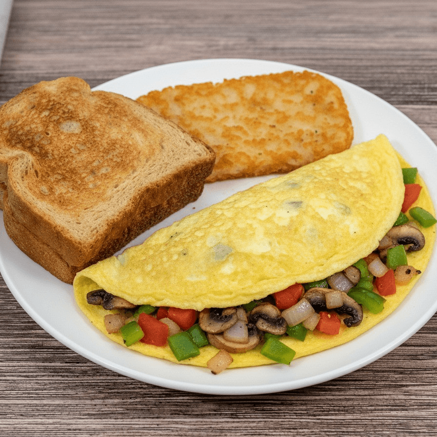 Vegetable Cheese Omelette Platter.