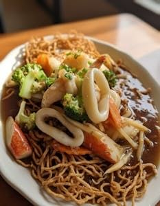 Crispy Egg Noodles Seafood.