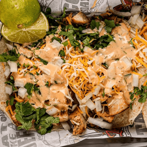 Grilled chicken tacos.