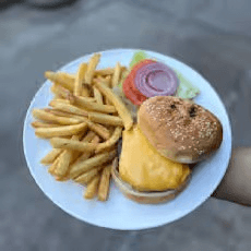 Plain Burger or Chicken Sandwich.