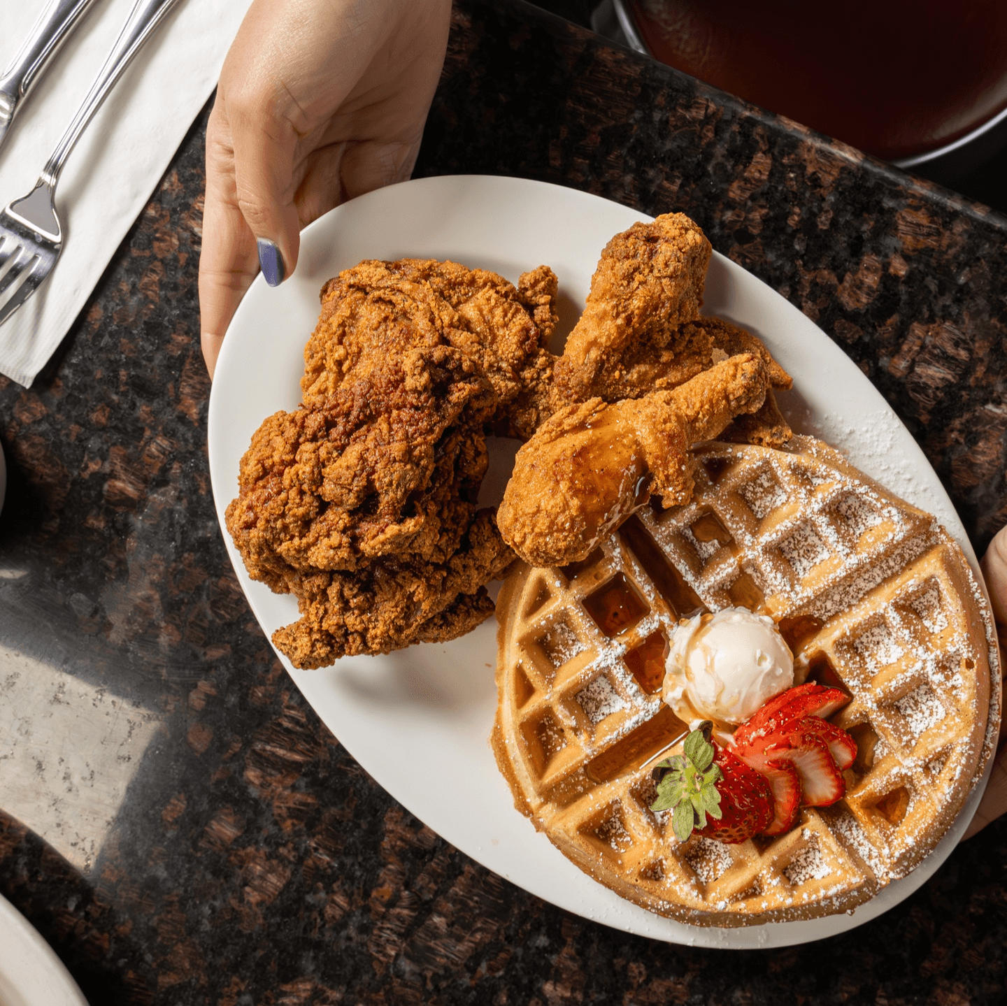 Jumbo Chicken and Waffle