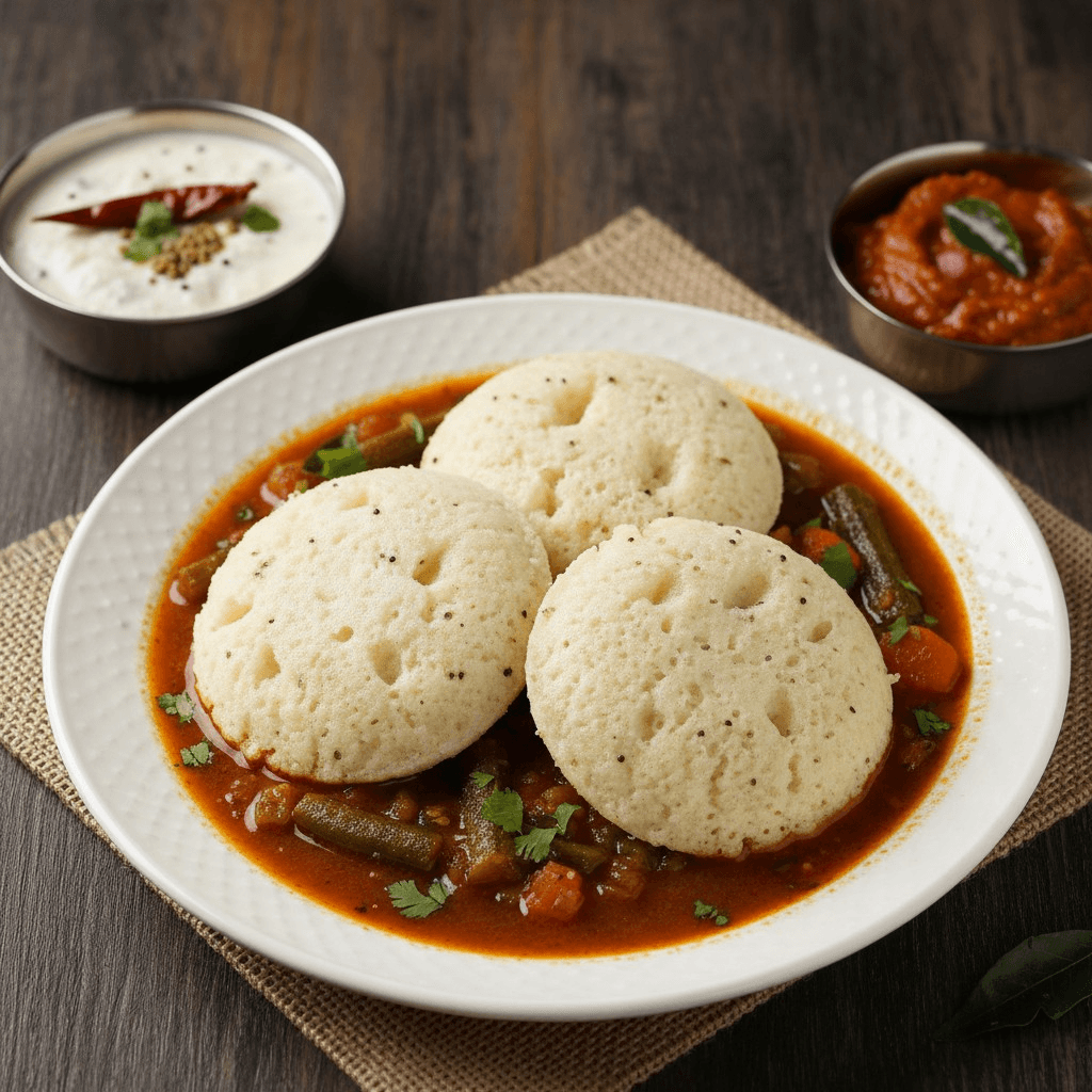 Sambar Idli (3 pcs).