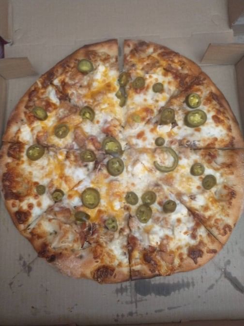 10" Gluten Free Jalapeno Popper Pizza.