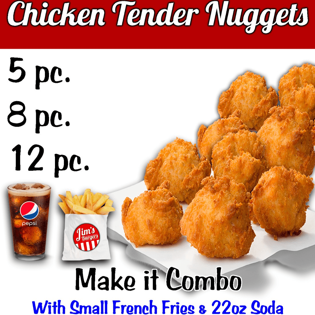 12 Pc. Chicken Nuggets.