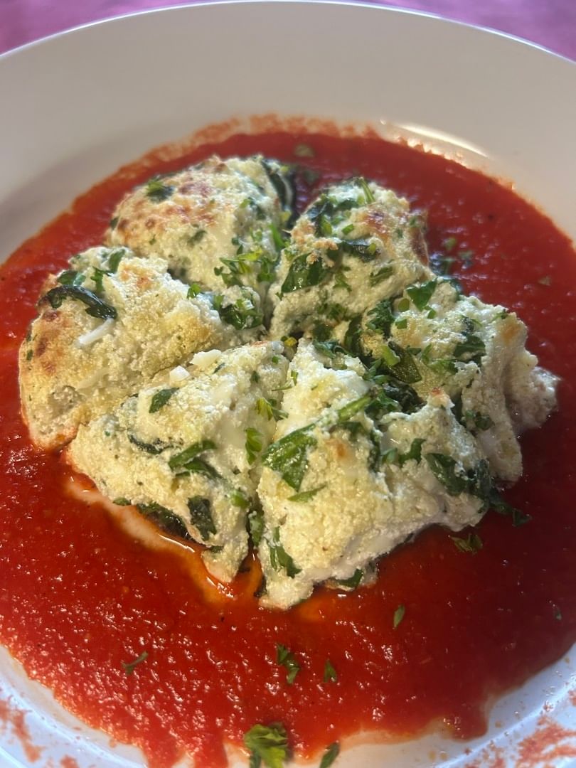 Stuffed Portobello Mushroom.