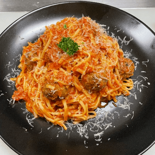 Spaghetti Meatballs with Italian Marinara Sauce