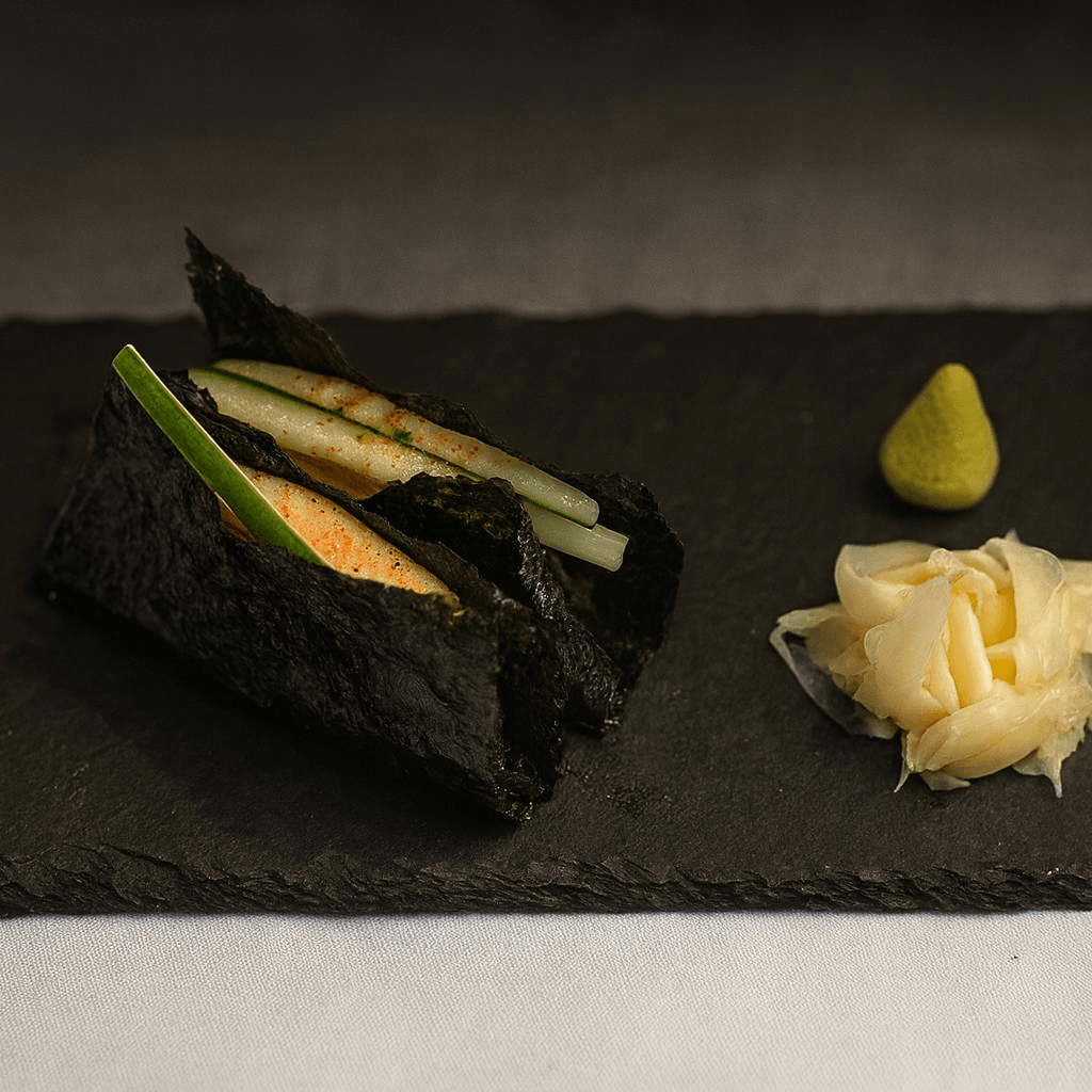 Spicy Tuna Temaki Sushi.